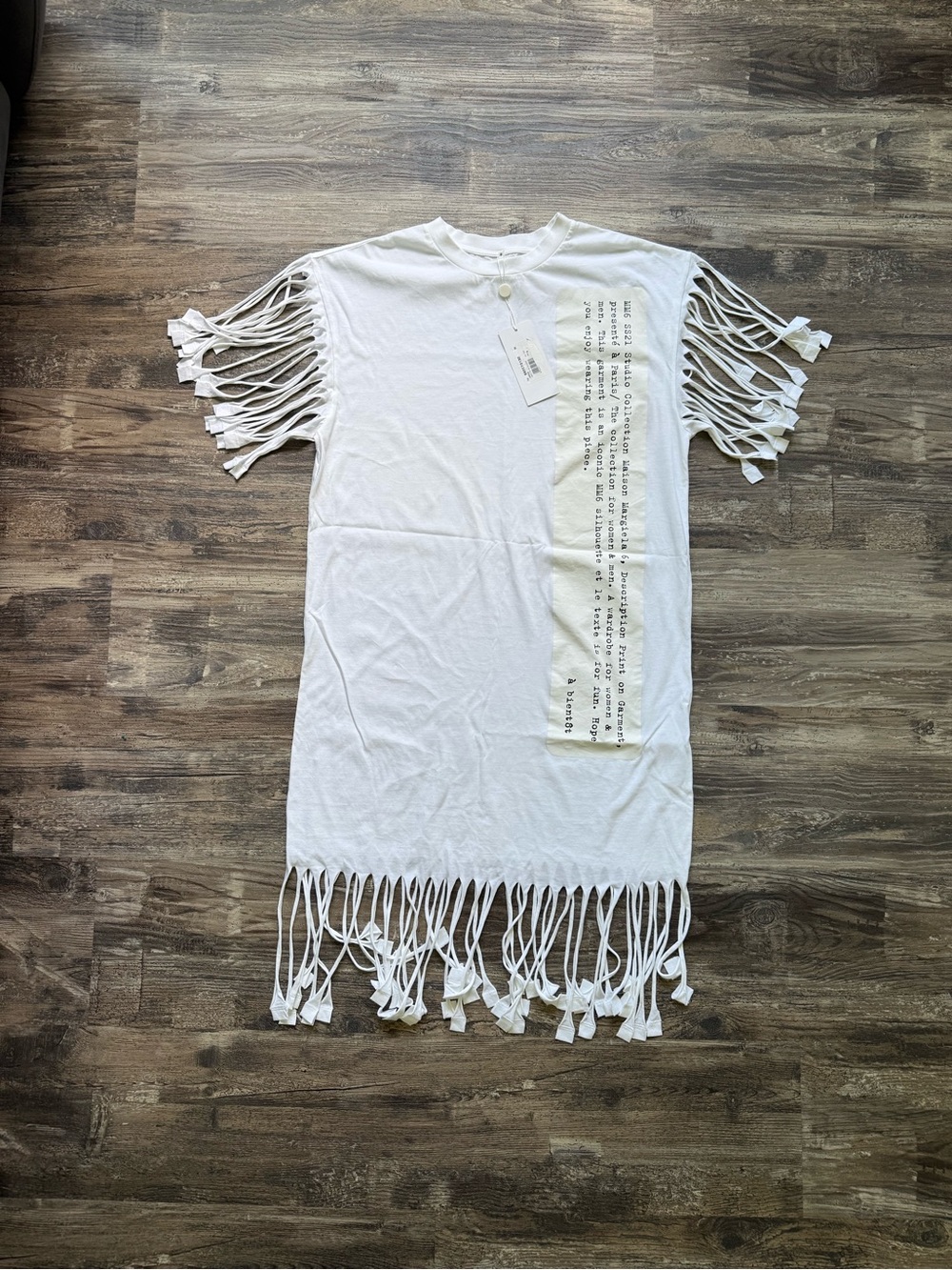 NWT - MM6 Maison Margiela SS21 Text Fringe Dress